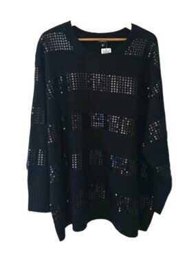 New Torrid Sequin Striped Sweater
